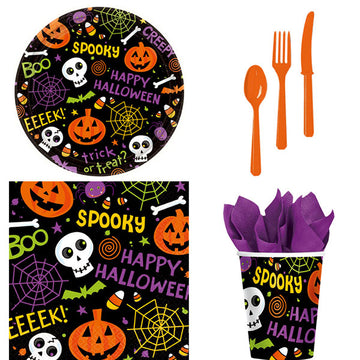 amscan(アムスキャン)  テーブルウェアセット スプークタキュラー【送料無料 沖縄・一部地域を除く】